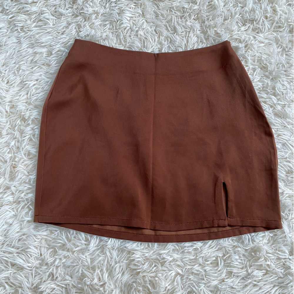 Forever 21 Silk Brown Mini Skirt